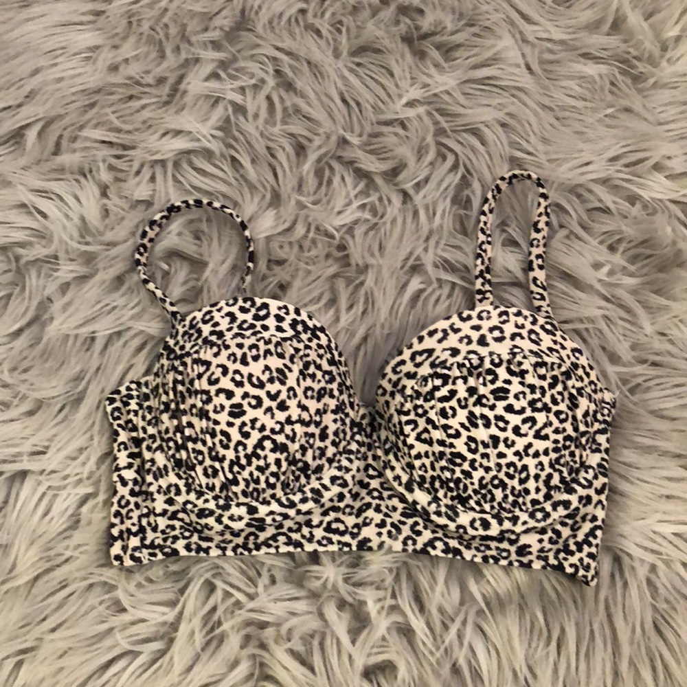 cheetah push up bikini top